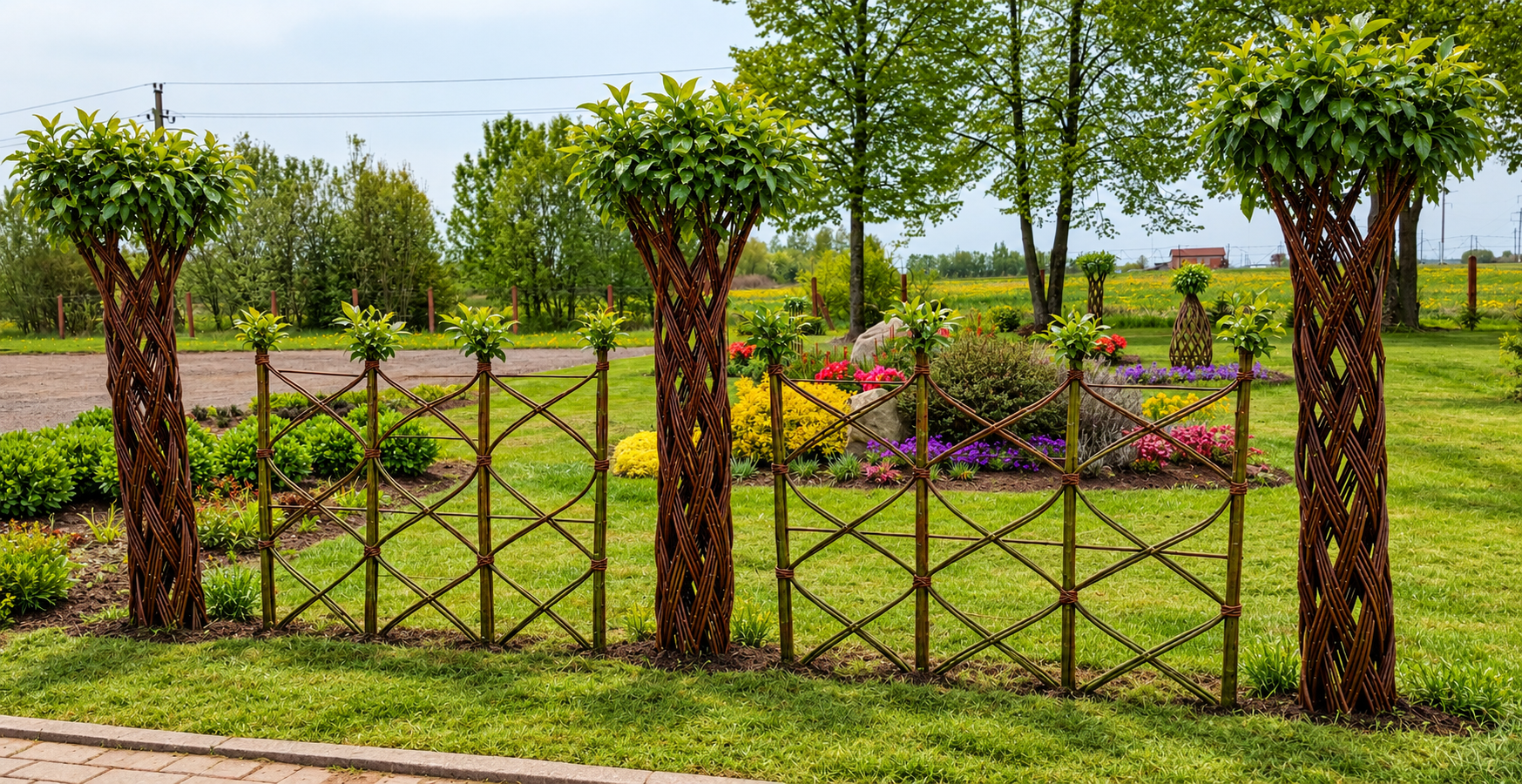 Fences in garden