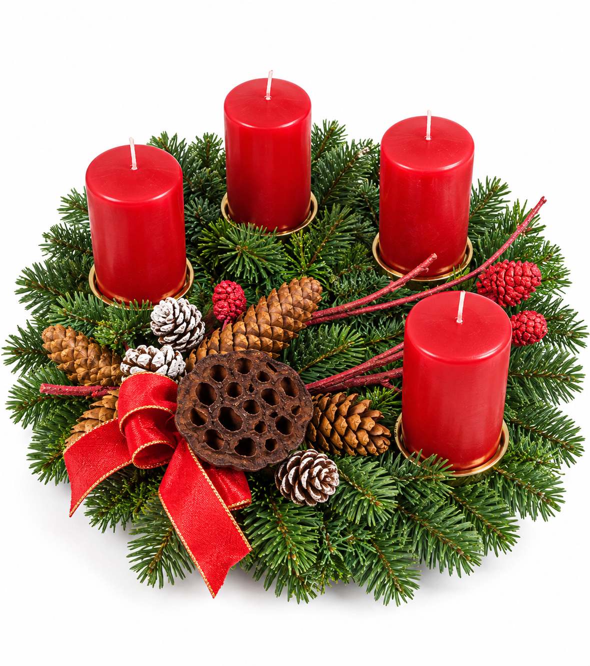 21001 Advent w candles red