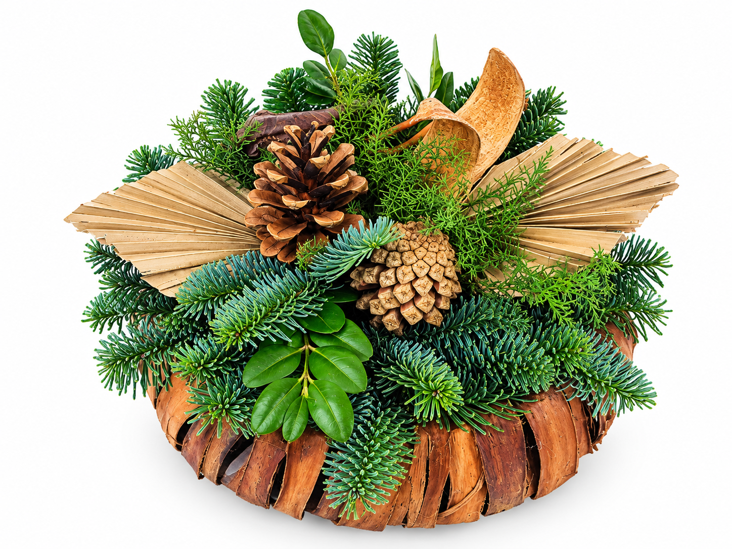 Rustic Evergreen Holiday Centrepiece