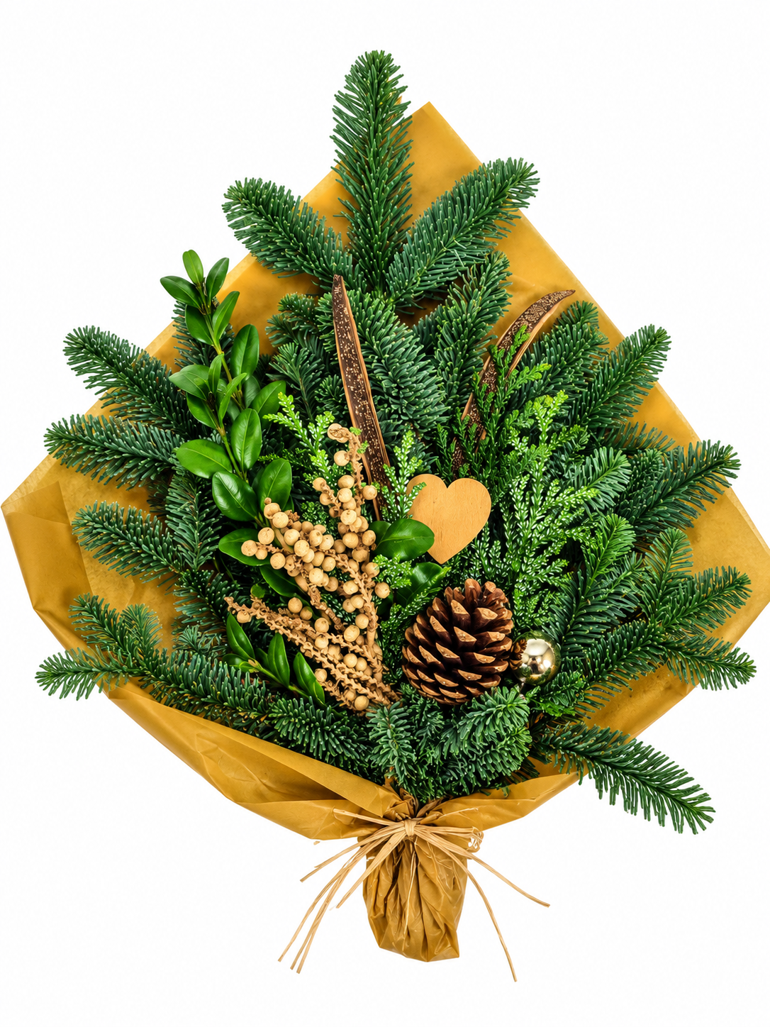 Rustic Evergreen Holiday Bouquet
