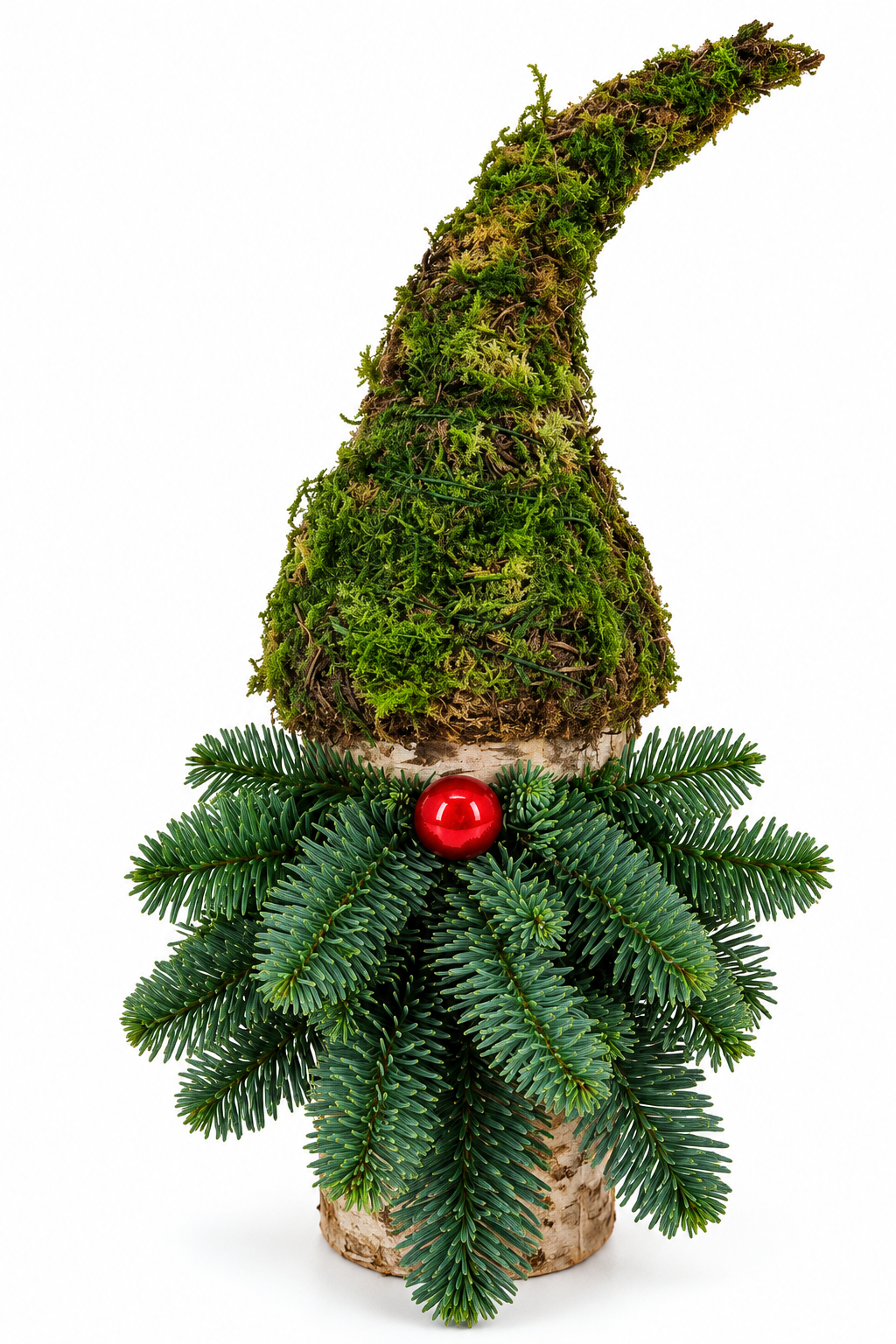 Rustic Moss Gnome Christmas Ornament